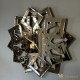 Star Pattern Bronze Mirrored Wall Clock